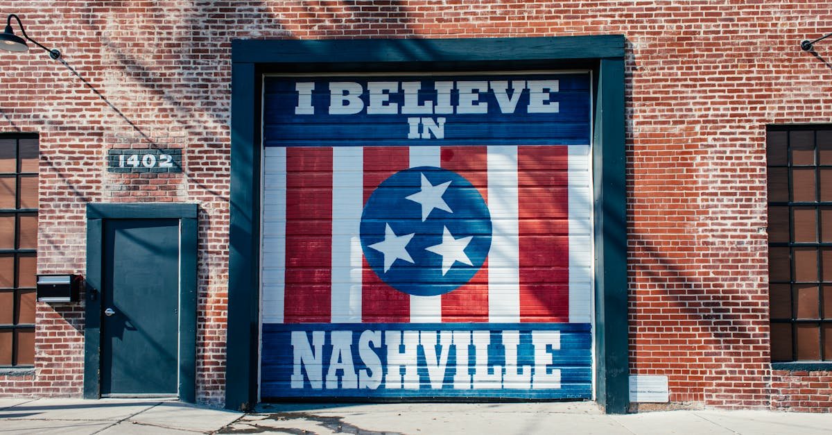 Mural featuring 'I Believe in Nashville' painted on a brick building facade.